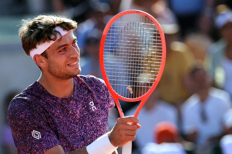 La grinta di Flavio Cobolli (foto Getty Images)