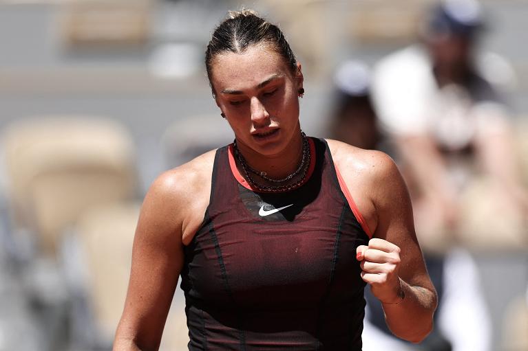La grinta di Aryna Sabalenka (foto Getty Images)