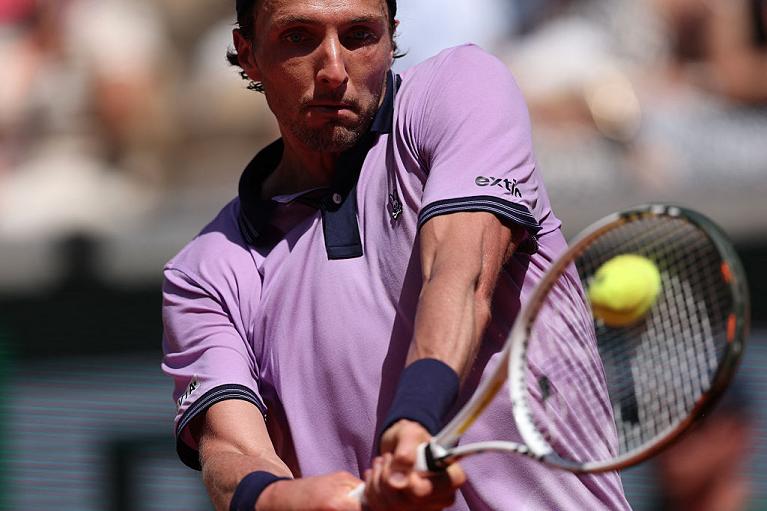 Arthur Rinderknech in azione (Getty Images)