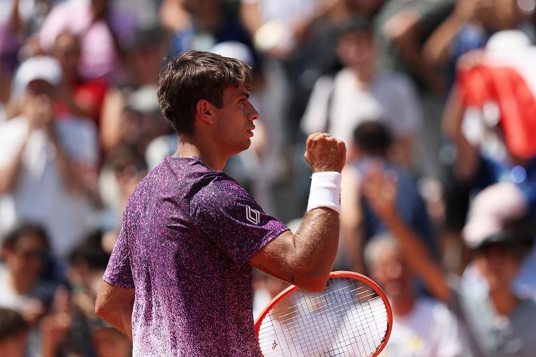 La grinta di Flavio Cobolli (foto Getty Images)
