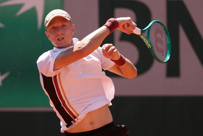 Martin Landaluce in azione al Roland Garros (Getty Images)