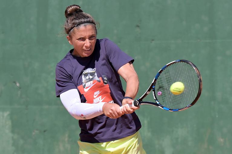 Billie Jean King Cup, Sara Errani in allenamento (Foto FITP)