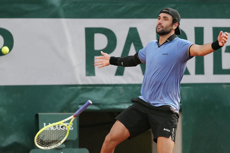 Tutta la felicità di Matteo Berrettini (foto Getty Images)