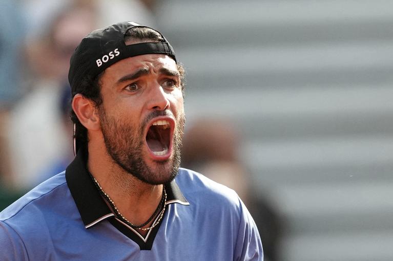 L'urlo di Matteo Berrettini (foto Getty Images)