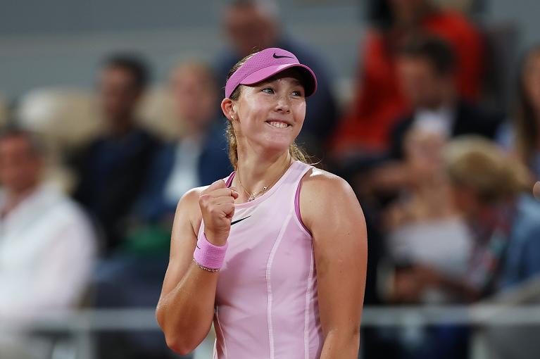 Tutta la gioia di Mirra Andreeva (foto Getty Images)