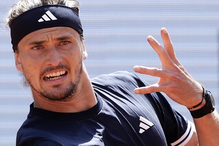 Un primo piano di Alexander Zverev (foto Getty Images)