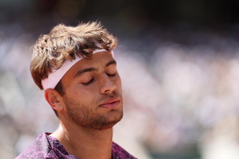 Uno sconsolato Flavio Cobolli (foto Getty Images)