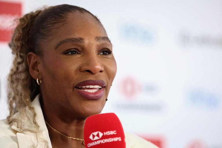 Serena Williams in conferenza stampa al WTA del Queen's (Getty Images)