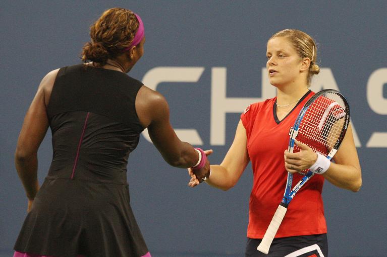Serena Williams e Kim Clijsters allo US Open 2009 (Getty Images)