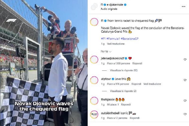 Visti dai social: Nole sbandieratore e Berrettini con Max