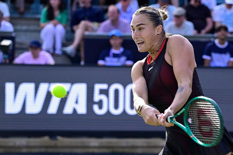 Aryna Sabalenka in azione col rovescio (Getty Images)