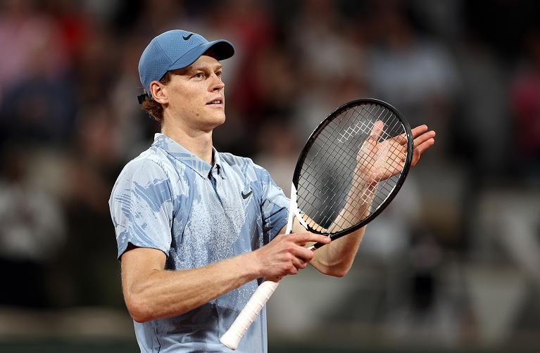 L'esultanza di Jannik Sinner al Roland Garros (Getty Images)