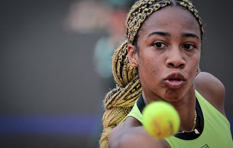 Un primo piano di Tyra Grant (foto Getty Images)