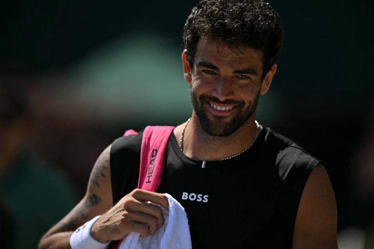 Un bel primo piano di Matteo Berrettini (foto Getty Images)