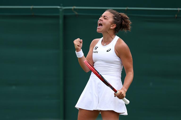 Un'esultanza di Jasmine Paolini (foto Getty Images)