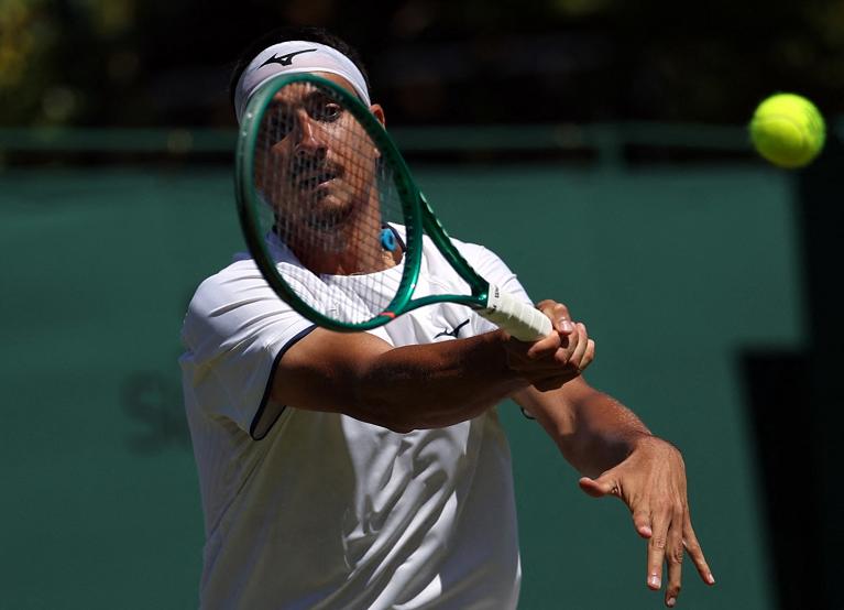 Sonego in azione col dritto (Getty Images)