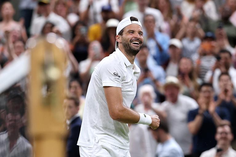 Tutta la soddisfazione di Grigor Dimitrov (foto Getty Images)