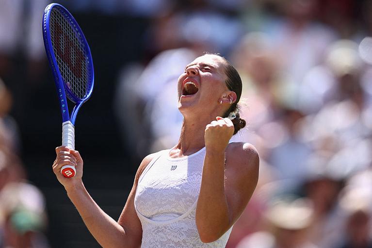 La gioia di Marta Kostyuk a Wimbledon (Getty Images)