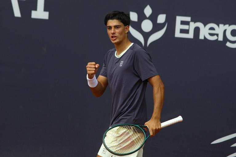 Un'esultanza di Federico Cinà (foto Master Group Sport)