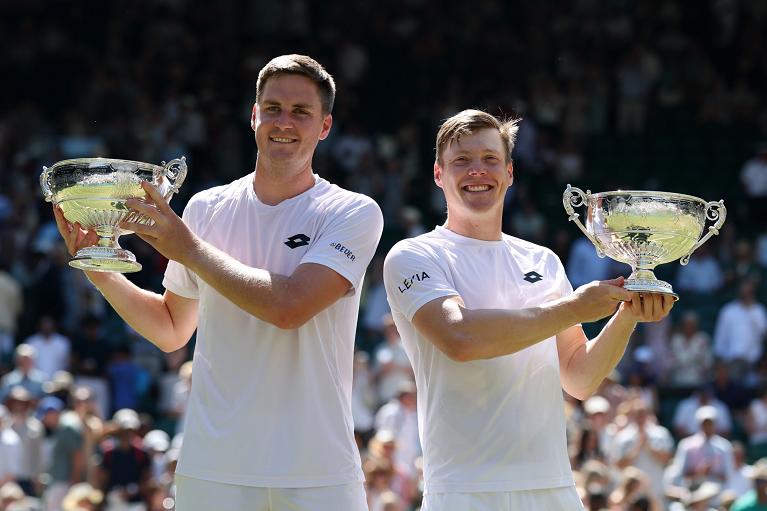 Henri Patten ed Harri Heliovaara, campioni a Wimbledon nel 2026 (Getty Images)