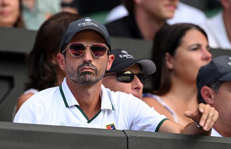 Simone Vagnozzi, coach di Jannik Sinner, a Wimbledon (Getty Images)