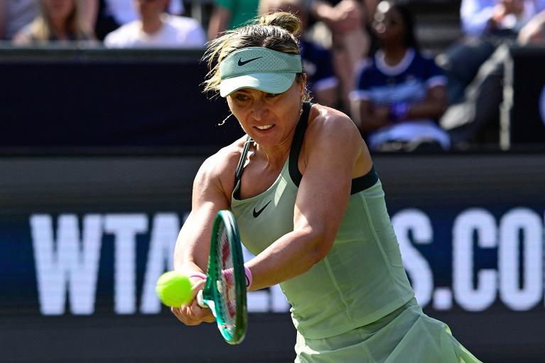 Paula Badosa in azione col rovescio (Getty Images)