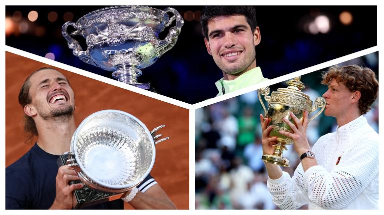 Alexander Zverev, Carlos Alcaraz e Jannik Sinner TT (fonte foto Getty Images)