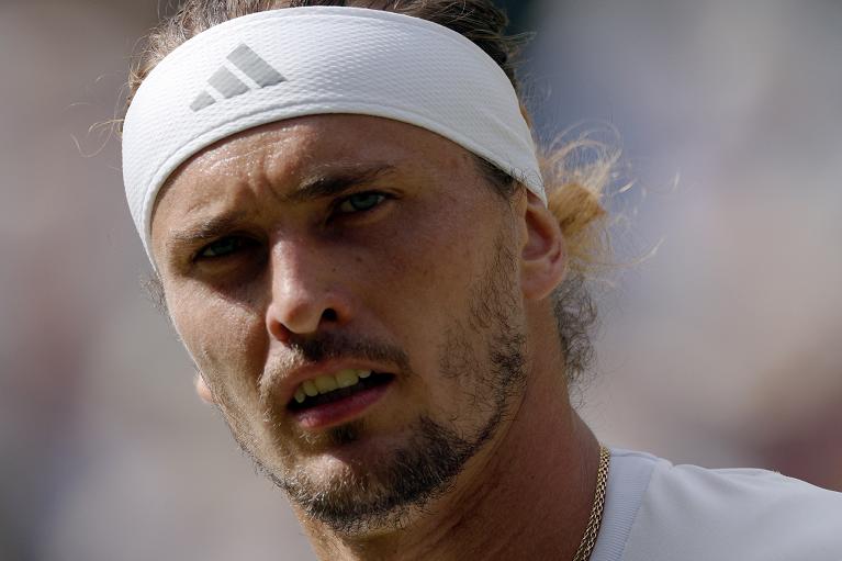 Un primo piano di Alexander Zverev (foto Getty Images)