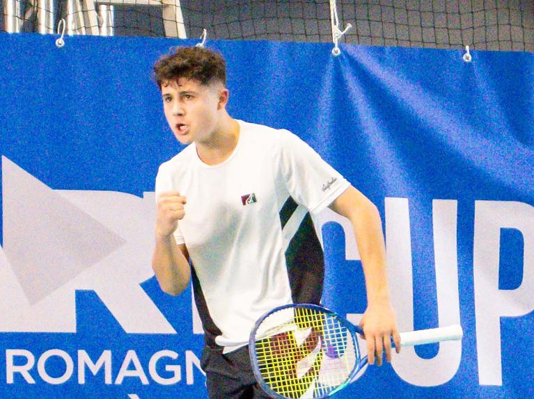 L'esultanza di Michele Mecarelli (Foto Start Romagna Cup - Mazza)