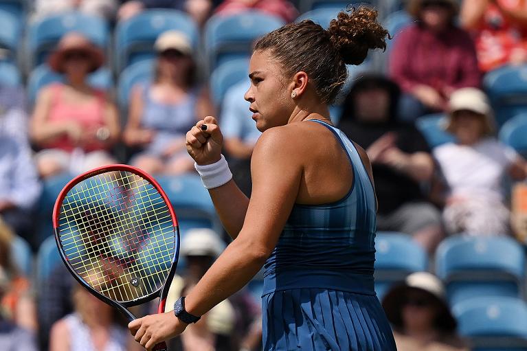 Jasmine Paolini esulta (foto Getty Images)