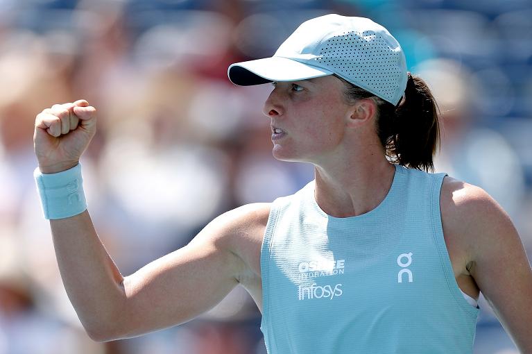 Iga Swiatek esulta (foto Getty Images)