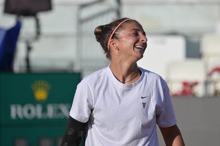 Sara Errani in allenamento agli Internazionali BNL d'Italia 2026 (Foto FITP)