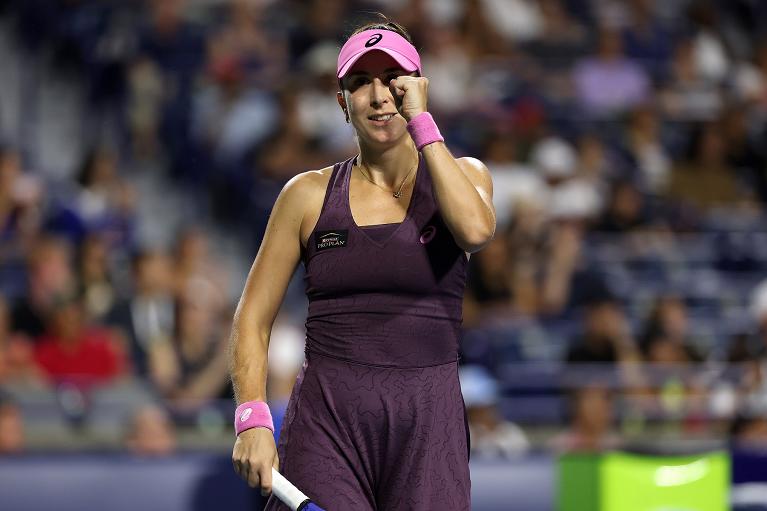 Un'esultanza di Belinda Bencic (foto Getty Images)