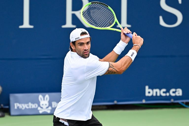 Matteo Berrettini in azione (foto Getty Images)