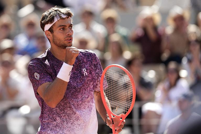 La grinta di Flavio Cobolli (foto Getty Images)