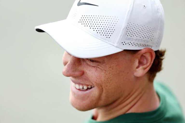Un sorridente Jannik Sinner (foto Getty Images)