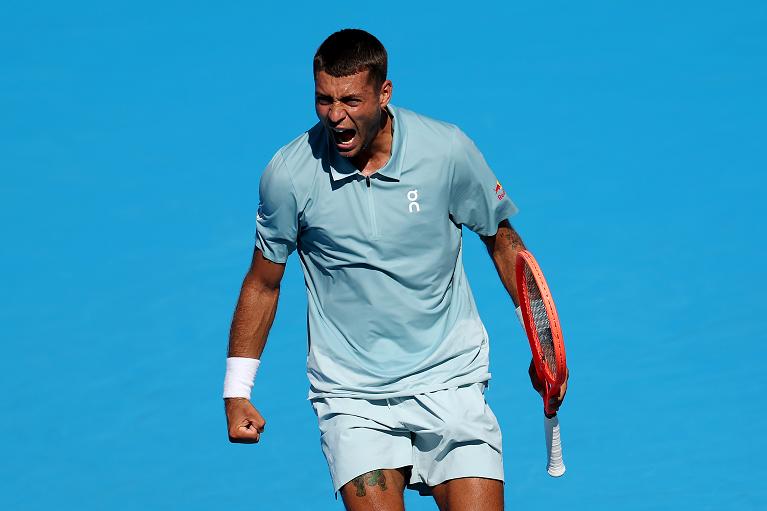 La grinta di Flavio Cobolli a Cincinnati (Getty Images)