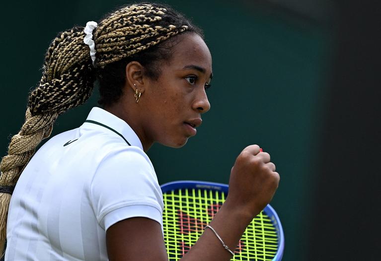 Un'esultanza di Tyra Grant (foto Getty Images)