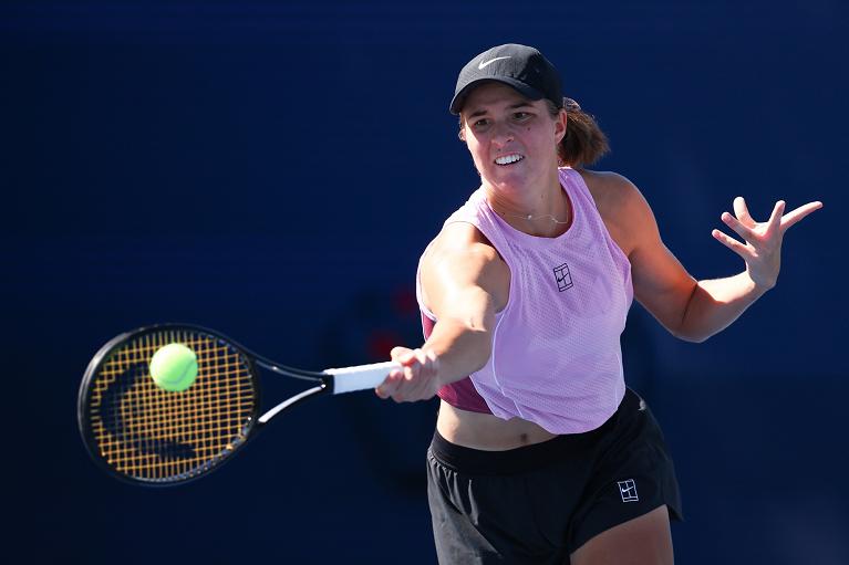 Lilli Tagger in allenamento allo US Open (Getty Images)