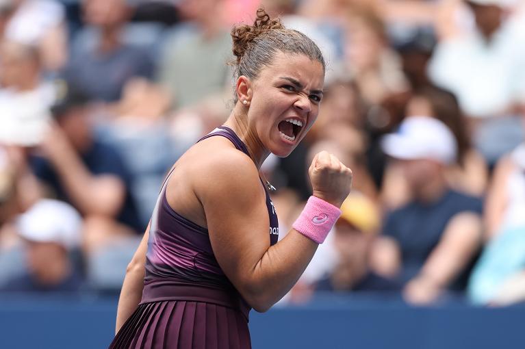 Tutta la grinta di Jasmine Paolini (foto Getty Images)