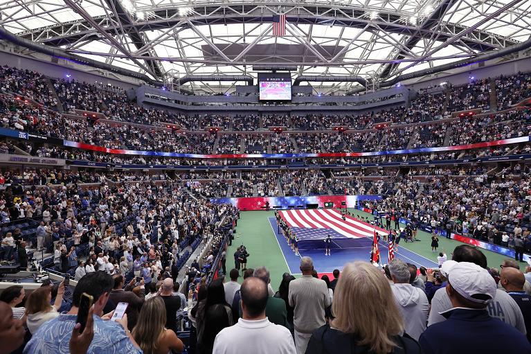 Una panoramica dell'Arthur Ashe Stadium allo US Open (Getty Images)