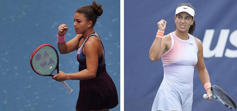 Jasmine Paolini e Lucrezia Stefanini (fonte foto Getty Images e USTA)