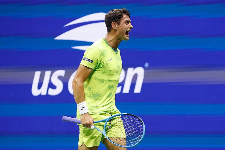 Un'esultanza di Mariano Navone (Getty Images)