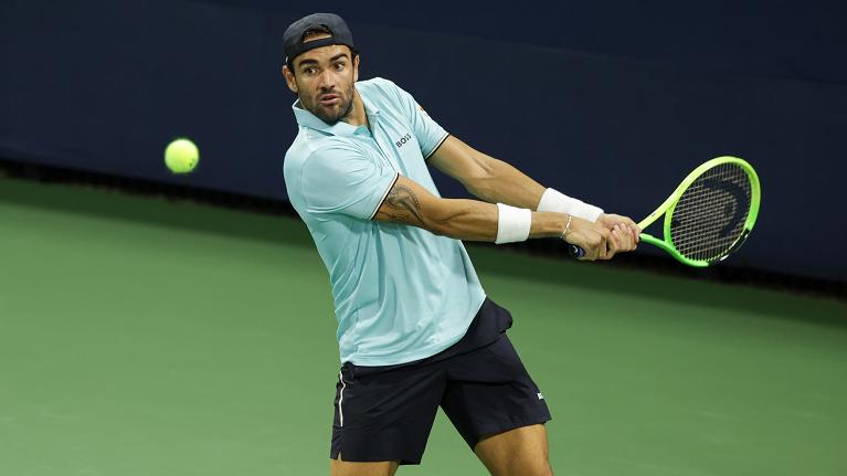 US Open 2026, il rovescio di Matteo Berrettini (Foto USTA)