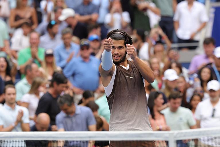US Open, l'esultanza di Carlos Alcaraz (Getty Images)