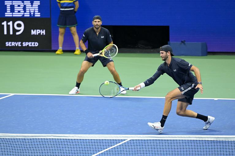 US Open, Simone Bolelli e Andrea Vavassori in azione (Foto USTA)