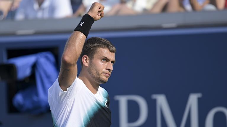 L'esultanza di Flavio Cobolli allo US Open (Foto USTA)