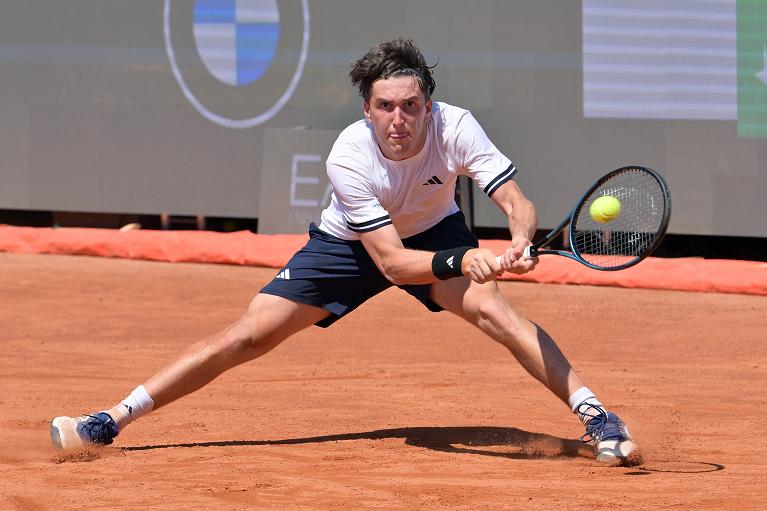 Andrea De Marchi in azione al Foro Italico (Foto FITP)