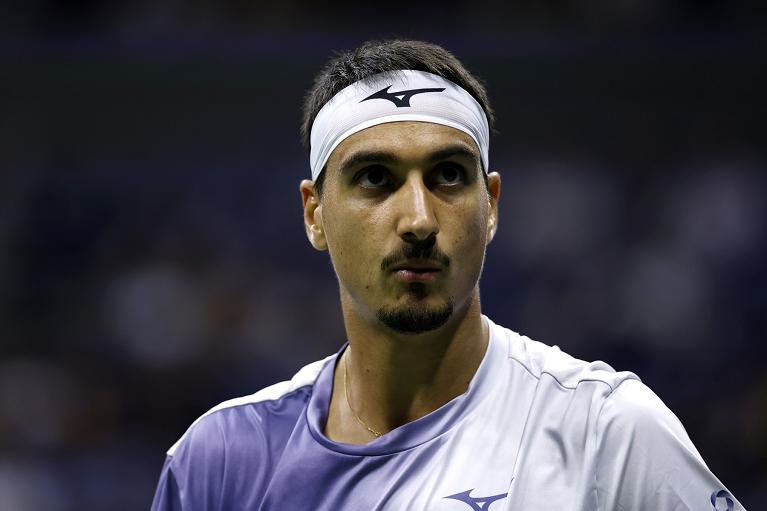 Un primo piano di Lorenzo Sonego (foto Getty Images)