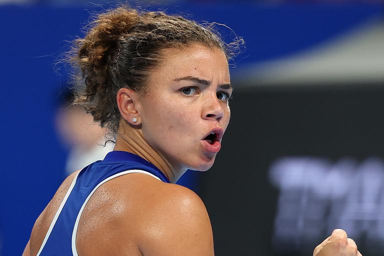 BJK Cup: l'esultanza di Jasmine Paolini (foto Getty Images)